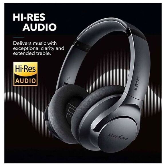 NEW Anker Soundcore Life Q20 Over the Ear Wireless Headphone - Black - Picture 5 of 5